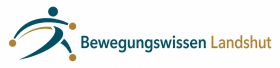 Logo Bewegungswissen Landshut mit abstraktem Bewegungsbogen